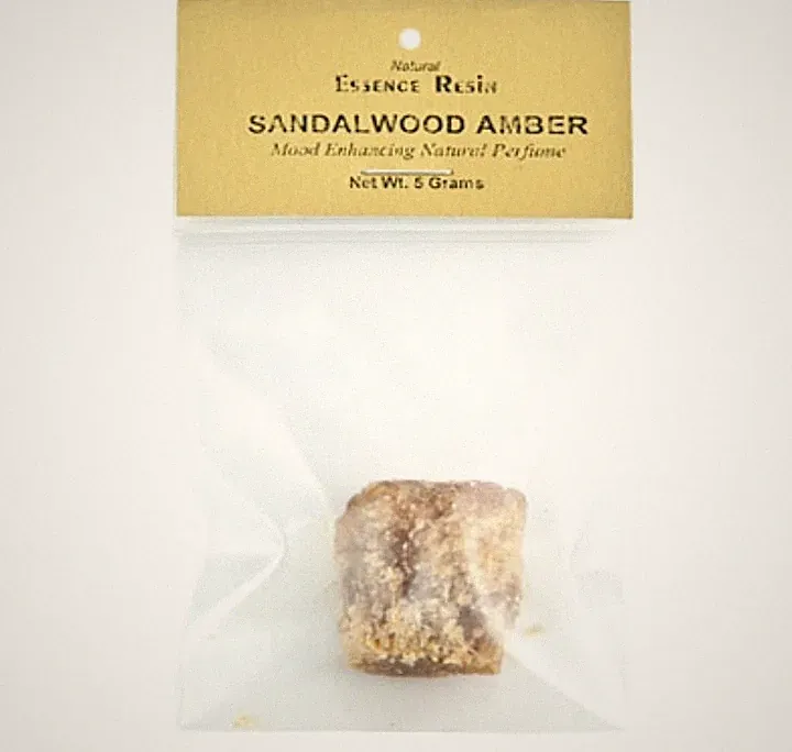 Sandalwood Amber Resin, For Burning Or Solid Perfume, 10 Grams (1/3 Ounce)